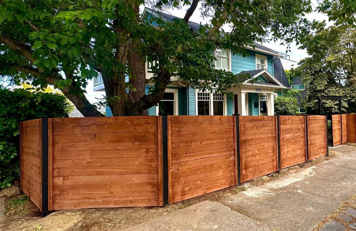 Quality fence installation background